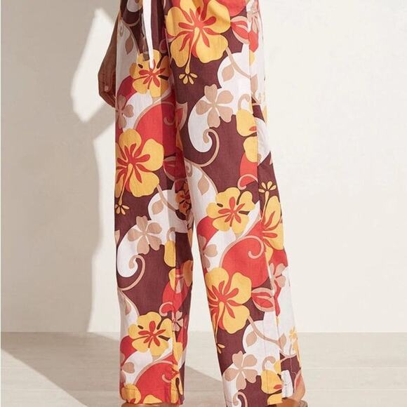 NWT FAITHFULL THE BRAND Celvia Pant Ulani Floral Sold at Anthropologie  Small 4 - Picture 4 of 9
